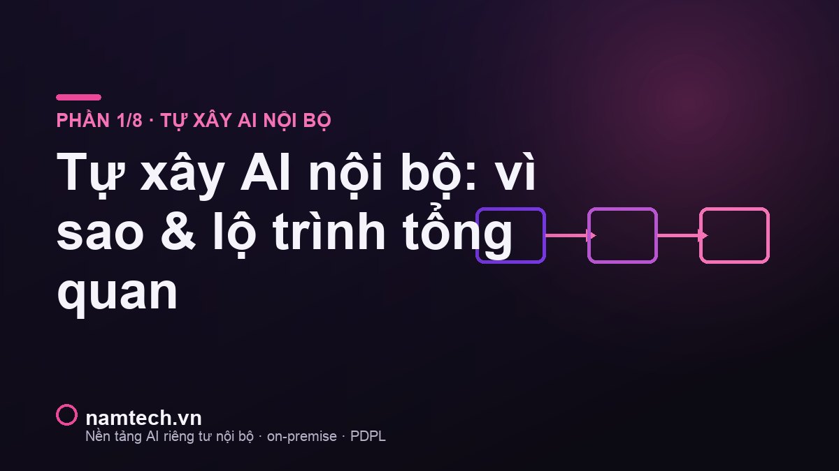 Lộ trình 8 bước tự xây AI nội bộ on-premise của Namtech